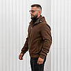 Чоловіче зимове пальто 48-58 коричневий, фото 3