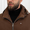 Чоловіче зимове пальто 48-58 коричневий, фото 5