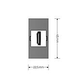HDMI розетка LIVOLO 1.4, сіра, модуль 0.5 поста, для телевізора / ПК (VL-FCHD-1IP), фото 6