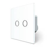 Розумний сенсорний вимикач для ролет Livolo білий (VL-FC2NWZ2-2GWP), фото 2