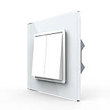 Двоклавішний перехресний вимикач Livolo білий (VL-C7FCMM10A-1WP), фото 2