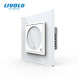 Терморегулятор (термостат) сенсорний програмований для теплої підлоги LIVOLO, сірий скляний (VL-C7FCQ1-2IP), фото 7