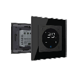 Терморегулятор (термостат) сенсорний програмований для теплої підлоги LIVOLO, сірий скляний (VL-C7FCQ1-2IP), фото 9