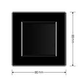 Кнопковий вимикач без фіксації Дзвінковий вимикач Імпульсний вимикач Livolo чорний скло (VL-C7FCMH-2BP), фото 6