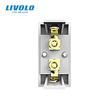 Аудіо розетка LIVOLO Banana Plug, сіра, для колонок / підсилювача, модуль 0.5 поста(VL-FCSD-1IP), фото 5