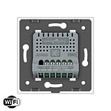 Розумний сенсорний Wi-Fi прохідний/перехресний вимикач 1 сенсор Livolo білий скло (VL-C7FC1SNY-2G-WP), фото 5