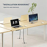 Розетка підлогова подвійна LIVOLO срібна, вбудована невидима прихованого монтажу, 2 розетки з кришкою і, фото 3