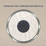 Розетка підлогова подвійна LIVOLO срібна, вбудована невидима прихованого монтажу, 2 розетки з кришкою і, фото 6