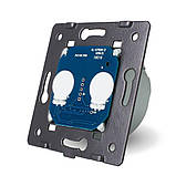 Сенсорний вимикач LIVOLO, 2-сенсорний, прохідний / перехресний, з вологозахистом IP44, 5А 230В, без нейтралі, фото 2