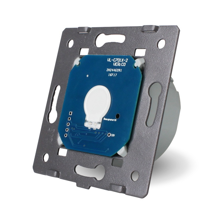 Сенсорний безшумний вимикач LIVOLO 0dB, прохідний / перехресний, 5А 230В, без нейтралі (VL-C701SQ), фото 1