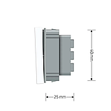 Кнопковий вимикач без фіксації (дзвінковий / імпульсний) LIVOLO, білий, модуль без рамки (VL-FCMH-2WP), фото 7
