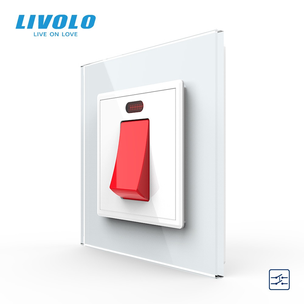 Майстер вимикач 20 ампер Livolo білий (VL-C7KMKV20A-2WP), фото 1