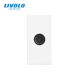 Телевізійна розетка LIVOLO, біла, модуль 0.5 поста, TV гніздо для антени / ресивера (VL-FCTV-1WP), фото 3