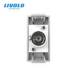 Телевізійна розетка LIVOLO, біла, модуль 0.5 поста, TV гніздо для антени / ресивера (VL-FCTV-1WP), фото 5