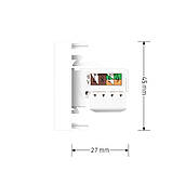 Інтернет-розетка RJ-45 (8P8C Cat.6) LIVOLO, біла, модуль 0.5 поста, з шторкою (VL-FCCP-1WP), фото 7