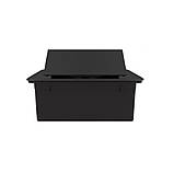 Меблева розетка подвійна LIVOLO чорна, вбудована у стільницю, для кухні/офісу/конференц-залу, висувна, з, фото 3