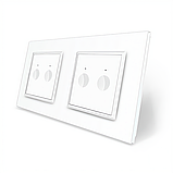 Сенсорний прохідний/перехресний вимикач Sense 4 сенсора (2-2) Livolo білий скло (VL-C7FC2S/FC2S-4WP), фото 2