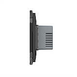 Терморегулятор (термостат) сенсорний програмований для теплої підлоги LIVOLO, чорний скляний (VL-C7FCQ1-2BP), фото 3