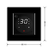 Терморегулятор (термостат) сенсорний програмований для теплої підлоги LIVOLO, чорний скляний (VL-C7FCQ1-2BP), фото 5