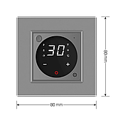 Терморегулятор (термостат) сенсорний програмований для теплої підлоги LIVOLO, сірий скляний (VL-C7FCQ1-2IP), фото 5