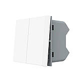 2-клавішний універсальний вимикач (прохідний / звичайний) LIVOLO, білий, модуль без рамки (VL-FCMKS-1WP), фото 2