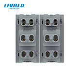 2-клавішний універсальний вимикач (прохідний / звичайний) LIVOLO, білий, модуль без рамки (VL-FCMKS-1WP), фото 4