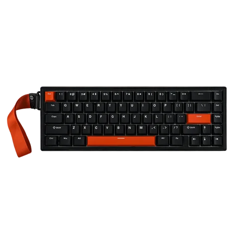 Ігрова механічна клавіатура ATK68 V2 Pro Black-Orange | Магнітні свічі Gateron | RGB 8000 Гц, фото 1