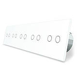 Розумний сенсорний ZigBee вимикач 10 сенсорів (2-2-2-2-2) Livolo білий скло (VL-C710Z-11), фото 2