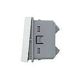 Кнопковий вимикач без фіксації (дзвінковий / імпульсний) LIVOLO, білий, модуль без рамки (VL-FCMH-2WP), фото 4