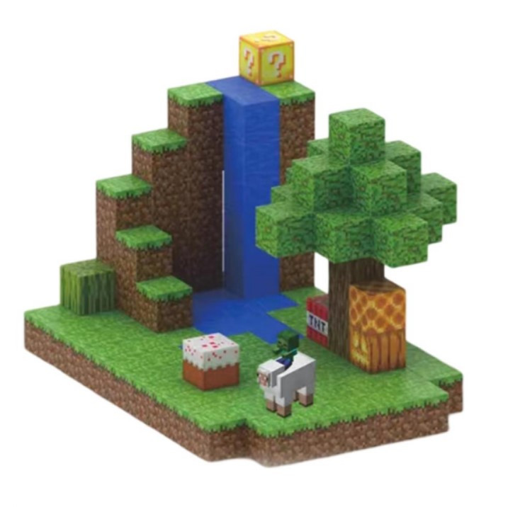 Магнітний конструктор Minecraft Magnetic Cube «Водоспад в джунглях» 128 кубиков, фото 1