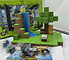 Магнітний конструктор Minecraft Magnetic Cube «Водоспад в джунглях» 128 кубиков, фото 9