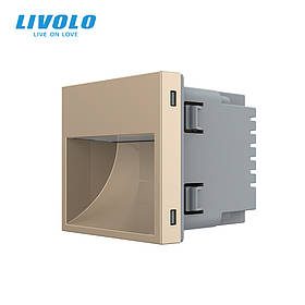 Механізм світильник для сходів підлоги, золотий, 2700K, 220В, 0.35Вт Livolo (VL-FCL1-2AP)