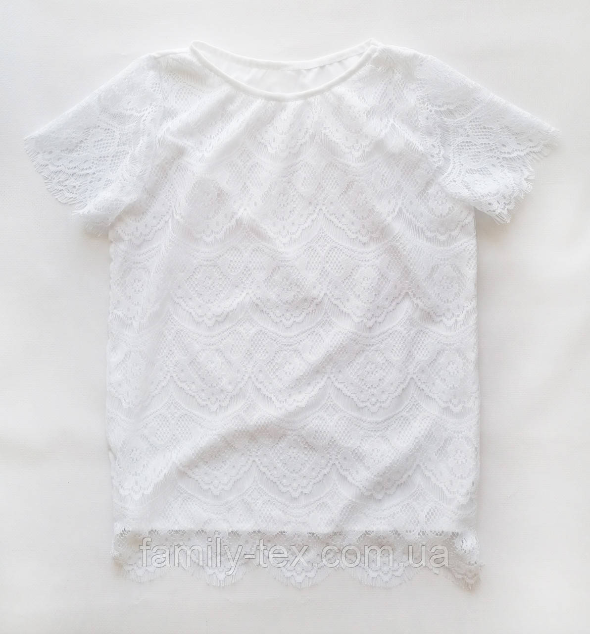 Гіпюрова блузка з коротким рукавом, Eva, SmileTime, фото 1