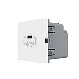 USB Type-C розетка LIVOLO, PD 45W, Power Delivery, швидка зарядка, біла, модуль (VL-FCUC-2WP), фото 2