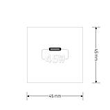 USB Type-C розетка LIVOLO, PD 45W, Power Delivery, швидка зарядка, біла, модуль (VL-FCUC-2WP), фото 6