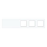 Рамка 5-постова порожня Х сенсорів 3 розетки (Х-Х-0-0-0) LIVOLO, загартоване скло, біла, 365×80 мм, фото 2