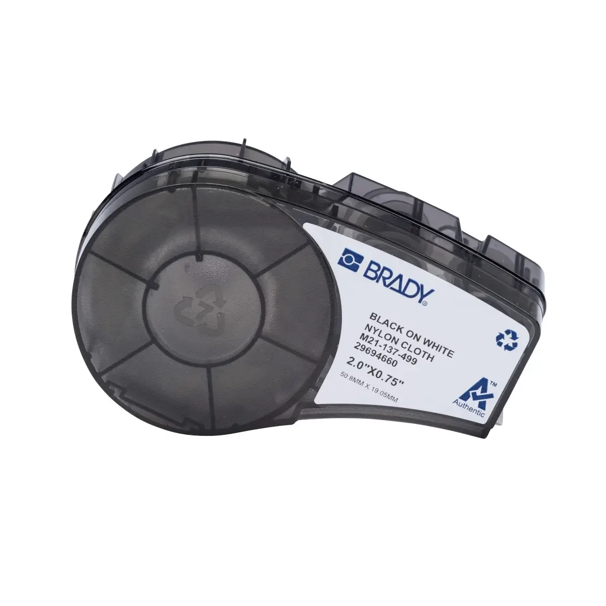 Нейлонові вирубні етикетки Brady M21-137-499 50.8мм х 19.05мм 73 од чорним на білому, фото 1