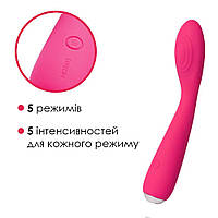 Вибратор для клитора и точки G Svakom Iris Plum Red, полная водонепроницаемость, гибкая головка, USB-кабель