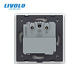 Розумна розетка EC з заземленням Livolo білий (VL-M7FCTC16AZ2-2WP), фото 6