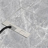 Розетка підлогова подвійна LIVOLO срібна, вбудована невидима прихованого монтажу, з кришкою, 2 розетки з, фото 8