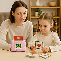 Інтерактивна іграшка Картридер знань 84499A рожевий — 112 карток, українське озвучення, фото 2