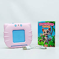 Інтерактивна іграшка Картридер знань 84499A рожевий — 112 карток, українське озвучення, фото 5