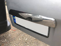 Планка над номером (нерж) OmsaLine - Італійська нержавійка для Renault Trafic 2015- рр