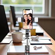 Штатив-трипод для телефону з Bluetooth-пультом та LED-спалахом C12d, фото 3