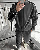Чоловічий спортивний костюм з двостороннього флісу 46-48,50-52 чорний ,хакі, графіт, сірий
