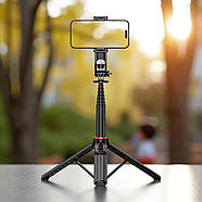 Штатив-трипод для телефону з Bluetooth-пультом та LED-спалахом C12d, фото 10