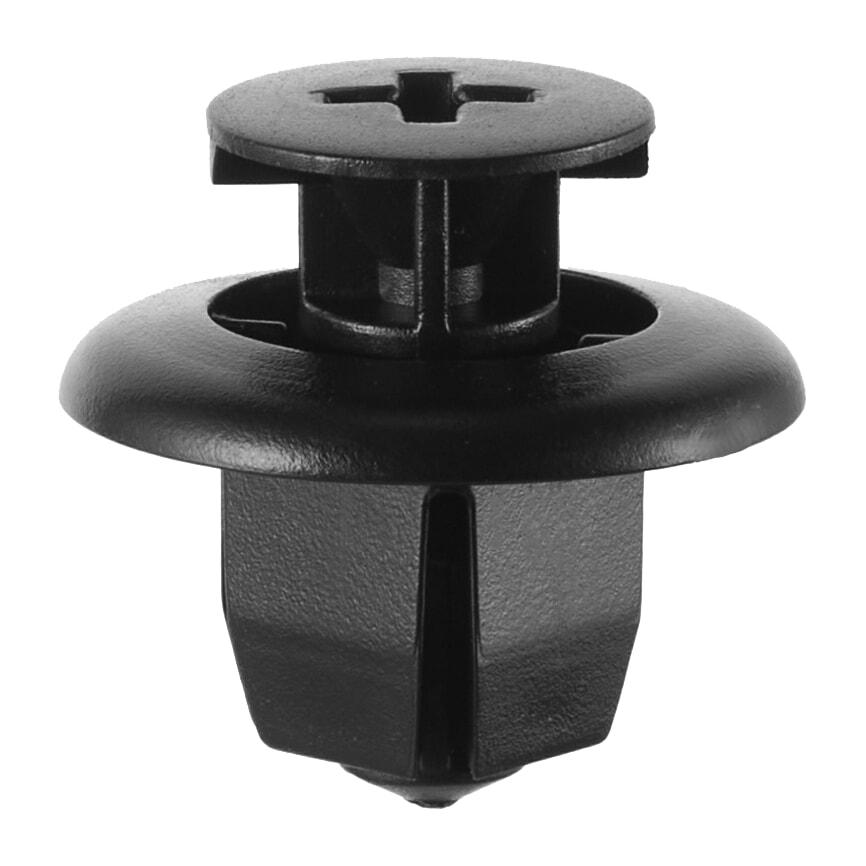 Кріплення розпірної дії, З натискним розпірним штиром Штир зі шляркою, Чорний, Пластик, Розміри (мм):, фото 1