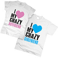 Футболки парные I Love My Crazy Boyfriend 01