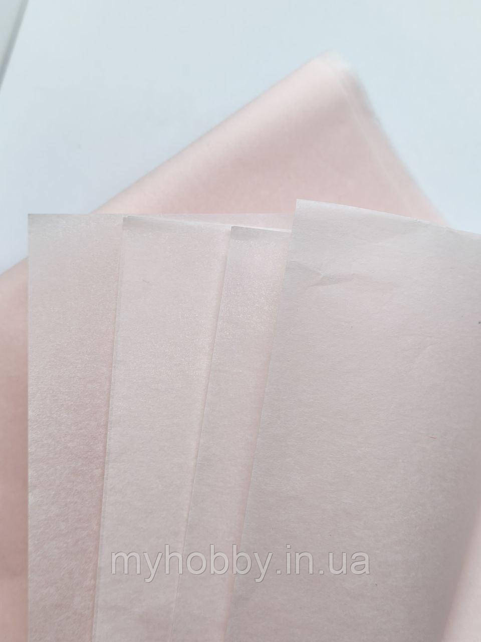 Папір Тішью Рожевий 50*70см -4листа, фото 1