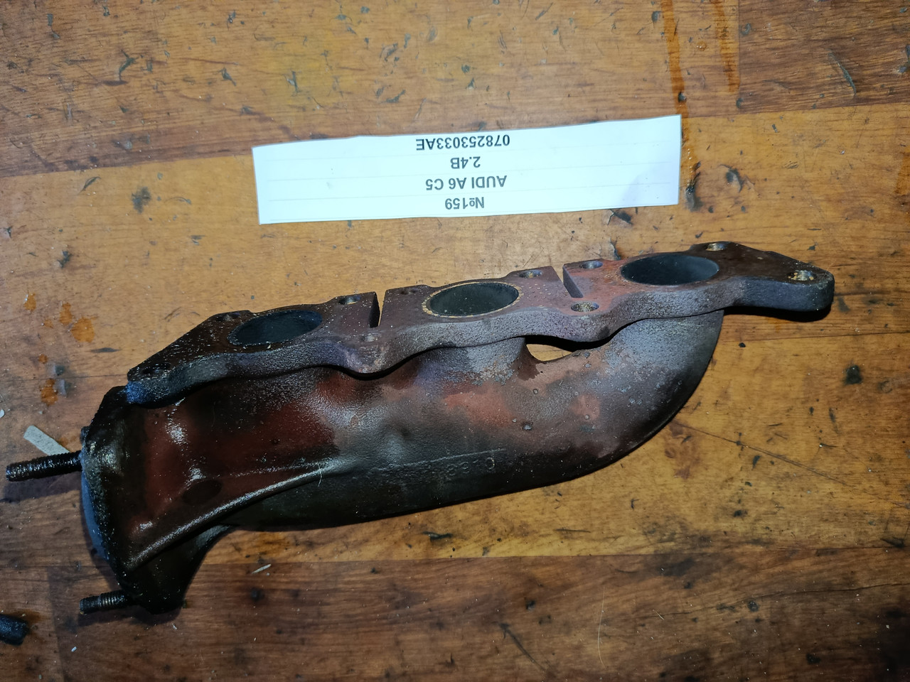 №159 Випускний колектор 078253033AE для Audi A6 C5 2.4B, фото 1